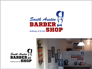 Logo-Design von Titudesign für South Austin Barber Shop | Design: #4398844