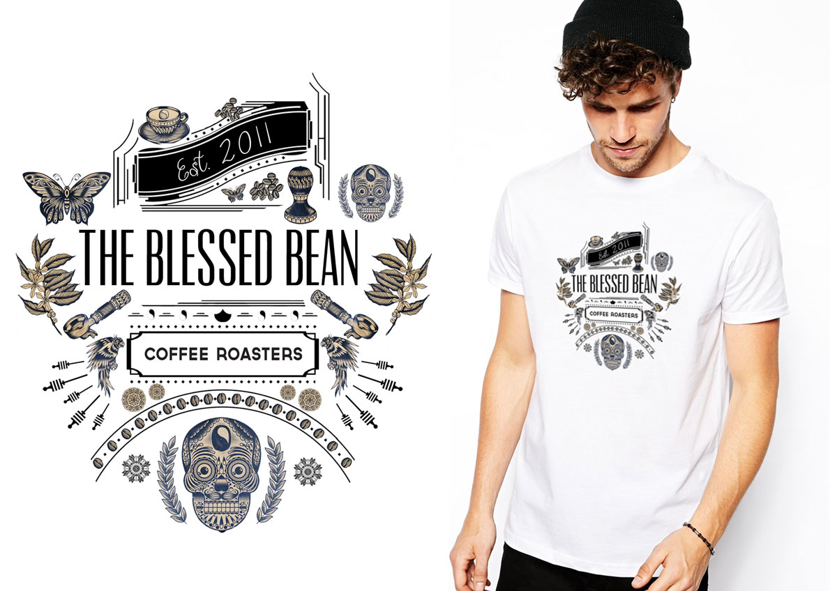 T-shirt Design by EGD Designs for THE BLESSED BEAN | Design #4407092
