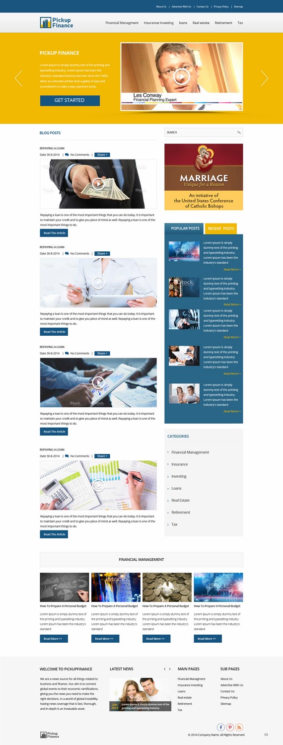 Wordpress Design by pb for Smartidea | Design #4410857