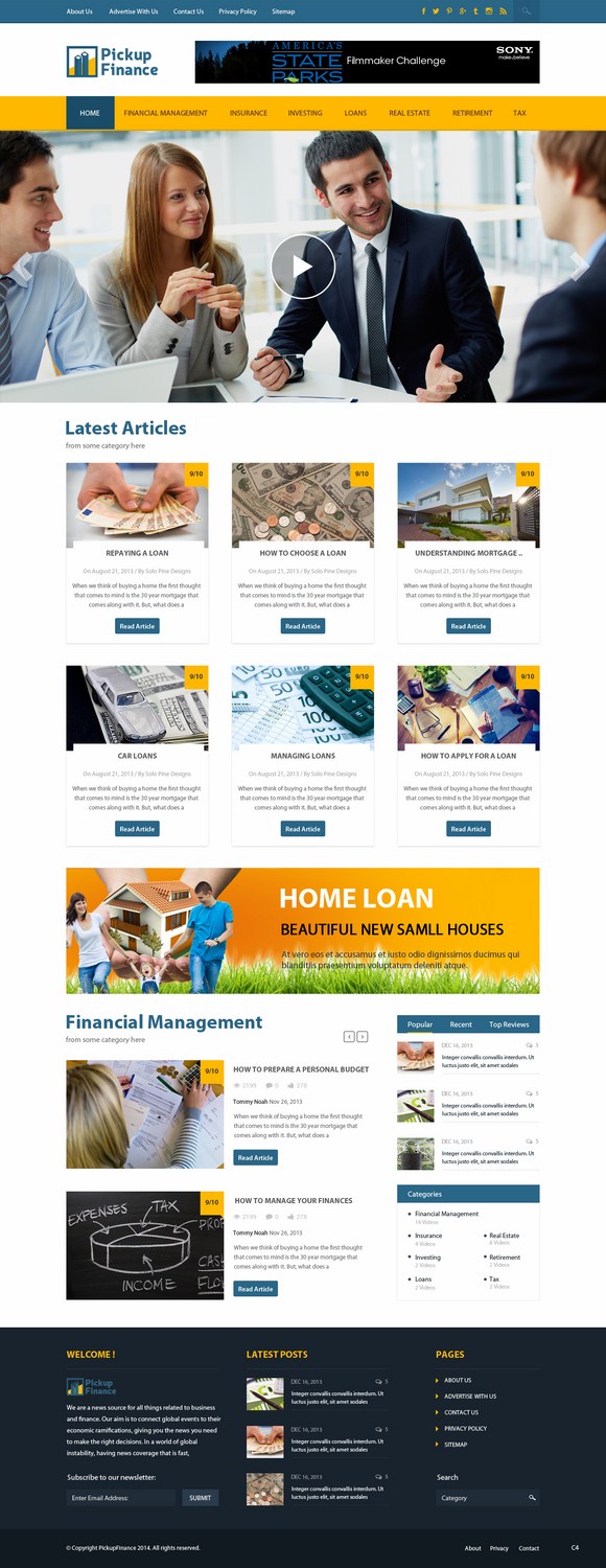 Wordpress Design by pb for Smartidea | Design #4410884