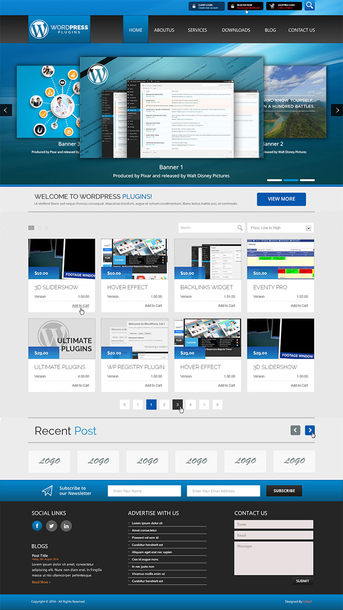 Wordpress Design by iLibart for Smartidea | Design #4445633