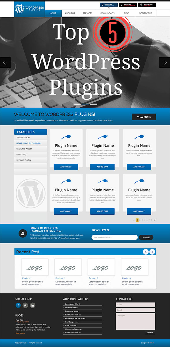 Wordpress Design by iLibart for Smartidea | Design #4445642