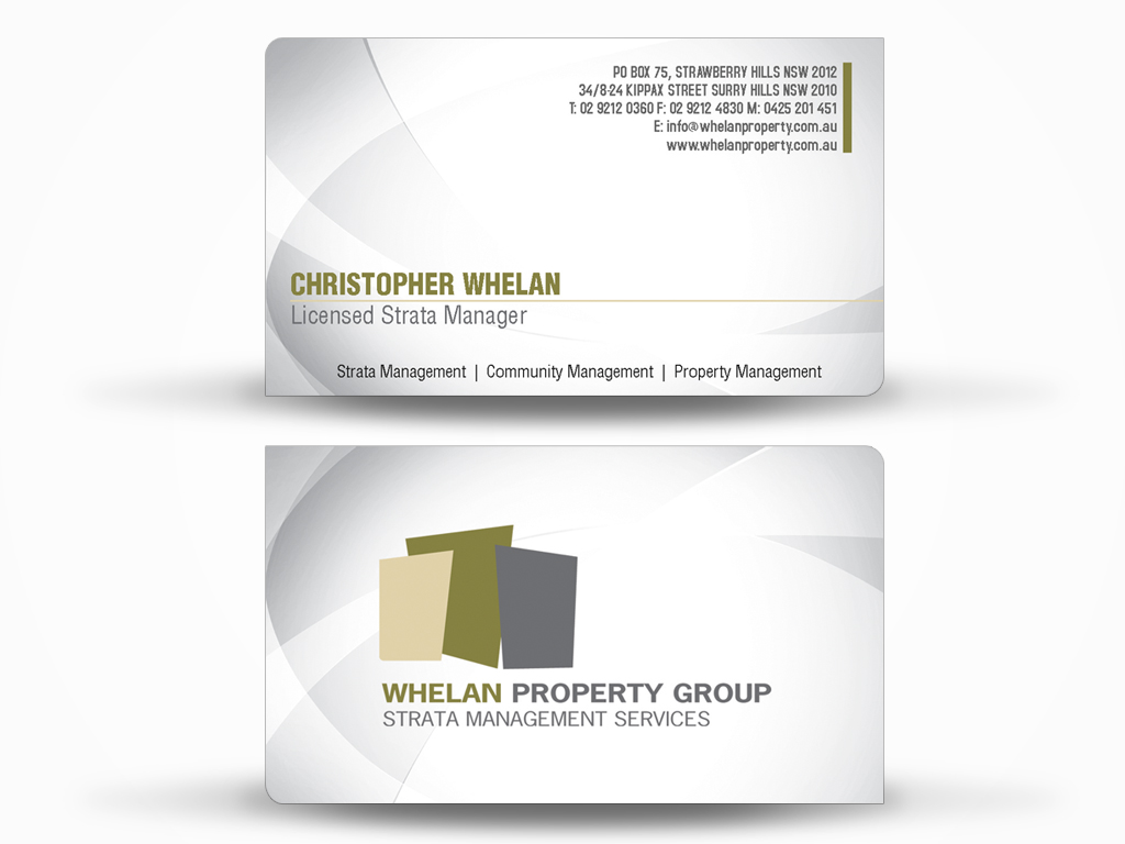 Business Card Design by ravi for Whelan Property Group | Design #197803