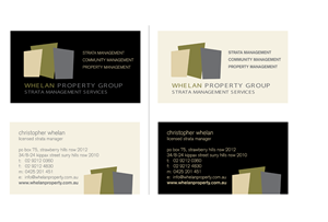 Business Card Design by Kris Karlson Design for Whelan Property Group | Design: #191347