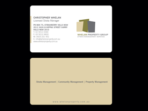 Business Card Design by Priyo Subarkah for Whelan Property Group | Design: #187946