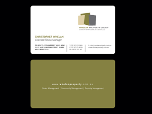 Business Card Design by Priyo Subarkah for Whelan Property Group | Design: #188026
