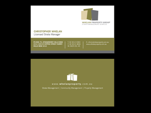Business Card Design by Priyo Subarkah for Whelan Property Group | Design: #188767