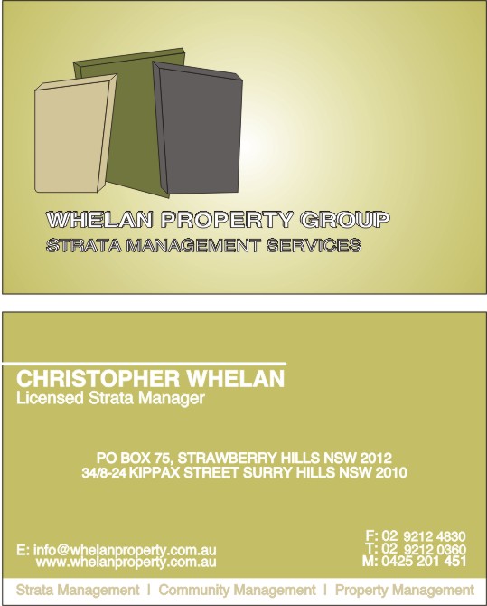 Design de Carte de Visite par JIM LESPERANCE pour Whelan Property Group | Design #195565