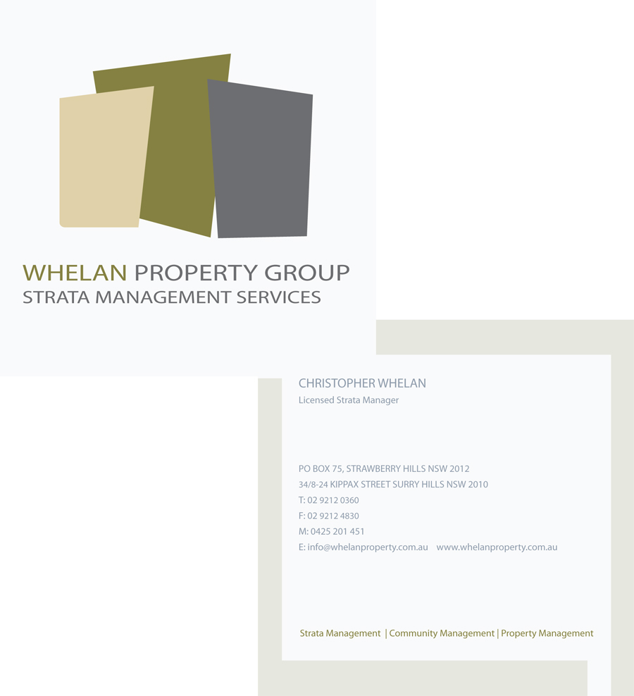 Business Card Design by Michael Derugen for Whelan Property Group | Design #191324