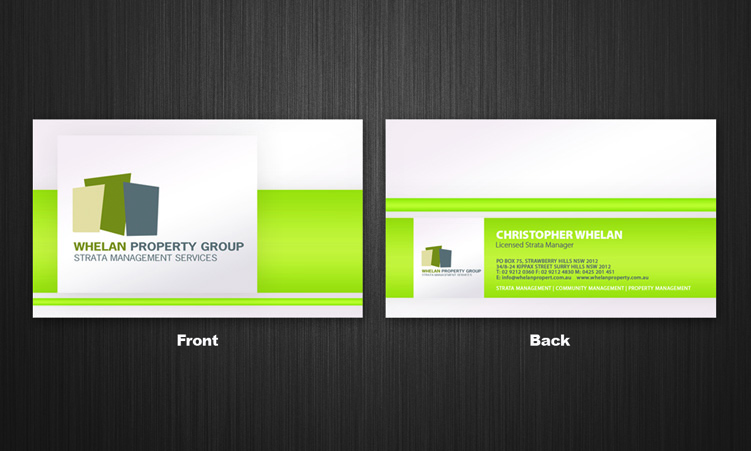 Business Card Design by Reenoir_des for Whelan Property Group | Design #193223