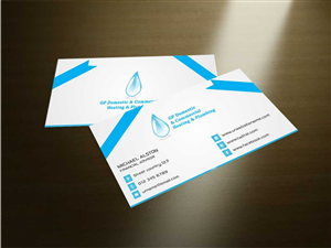 Business Card Design by AwsomeD for GP Domestic Commercial Heating Plumbing | Design: #4396431