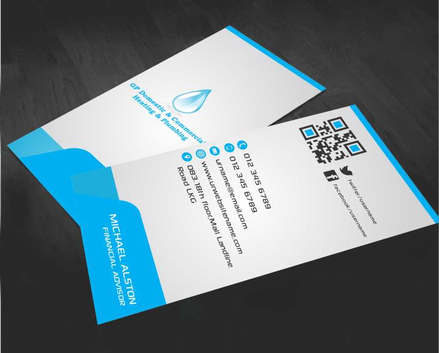 Business Card Design by AwsomeD for GP Domestic Commercial Heating Plumbing | Design #4396436