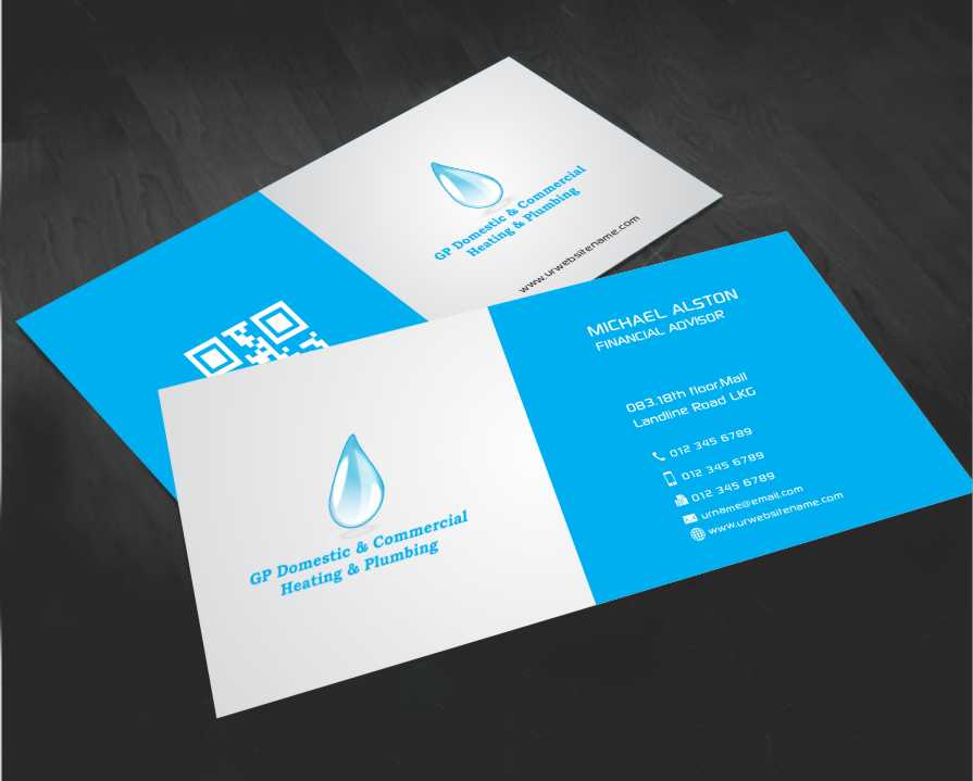Business Card Design by AwsomeD for GP Domestic Commercial Heating Plumbing | Design #4396438