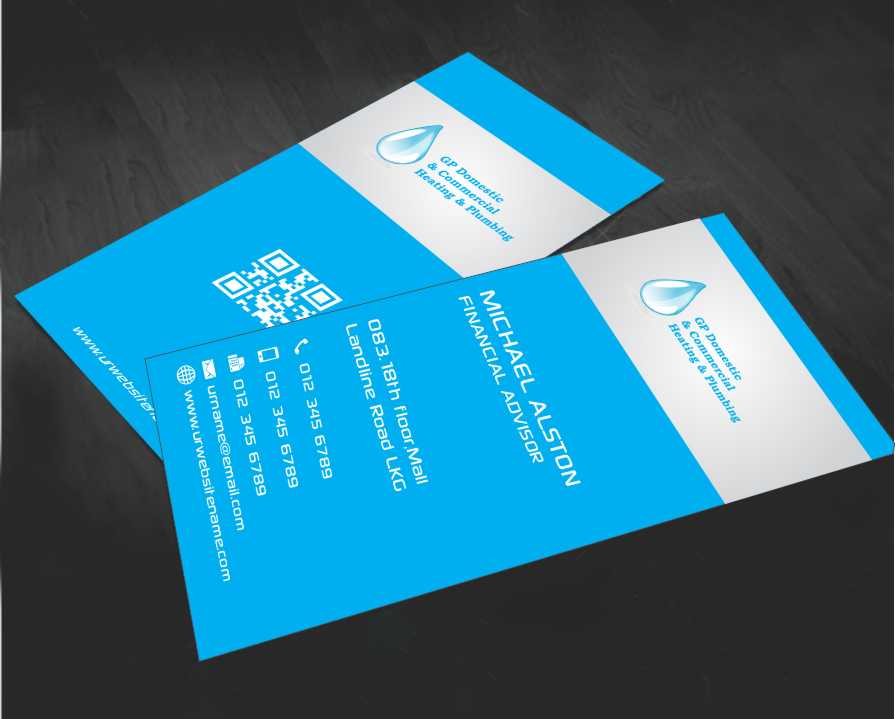 Business Card Design by AwsomeD for GP Domestic Commercial Heating Plumbing | Design #4396440