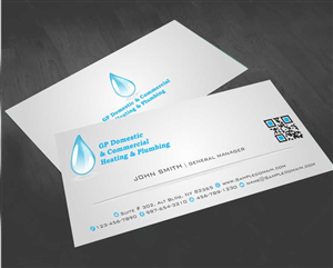 Business Card Design by AwsomeD for GP Domestic Commercial Heating Plumbing | Design: #4396441