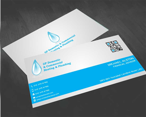 Business Card Design by AwsomeD for GP Domestic Commercial Heating Plumbing | Design #4396443