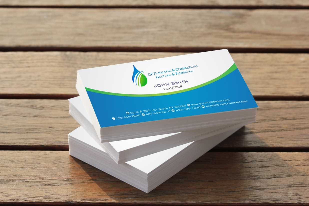 Business Card Design by szabist for GP Domestic Commercial Heating Plumbing | Design #4397045