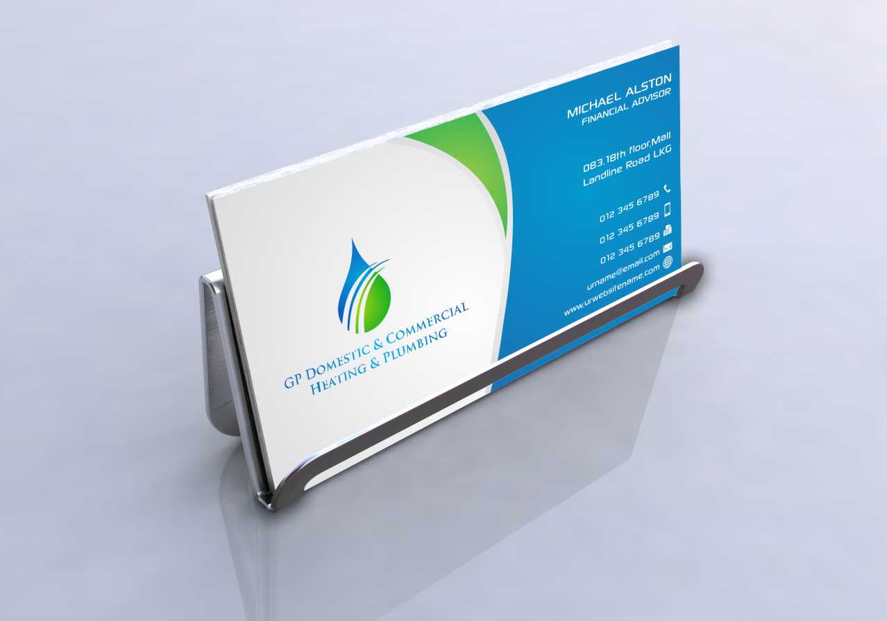 Business Card Design by szabist for GP Domestic Commercial Heating Plumbing | Design #4397056