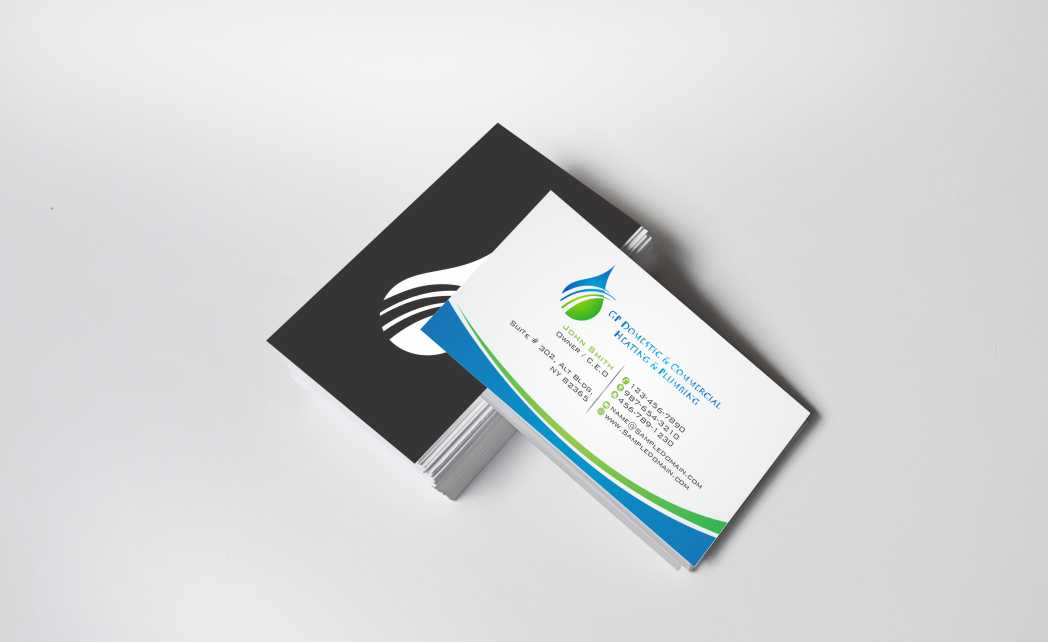 Business Card Design by szabist for GP Domestic Commercial Heating Plumbing | Design #4397057