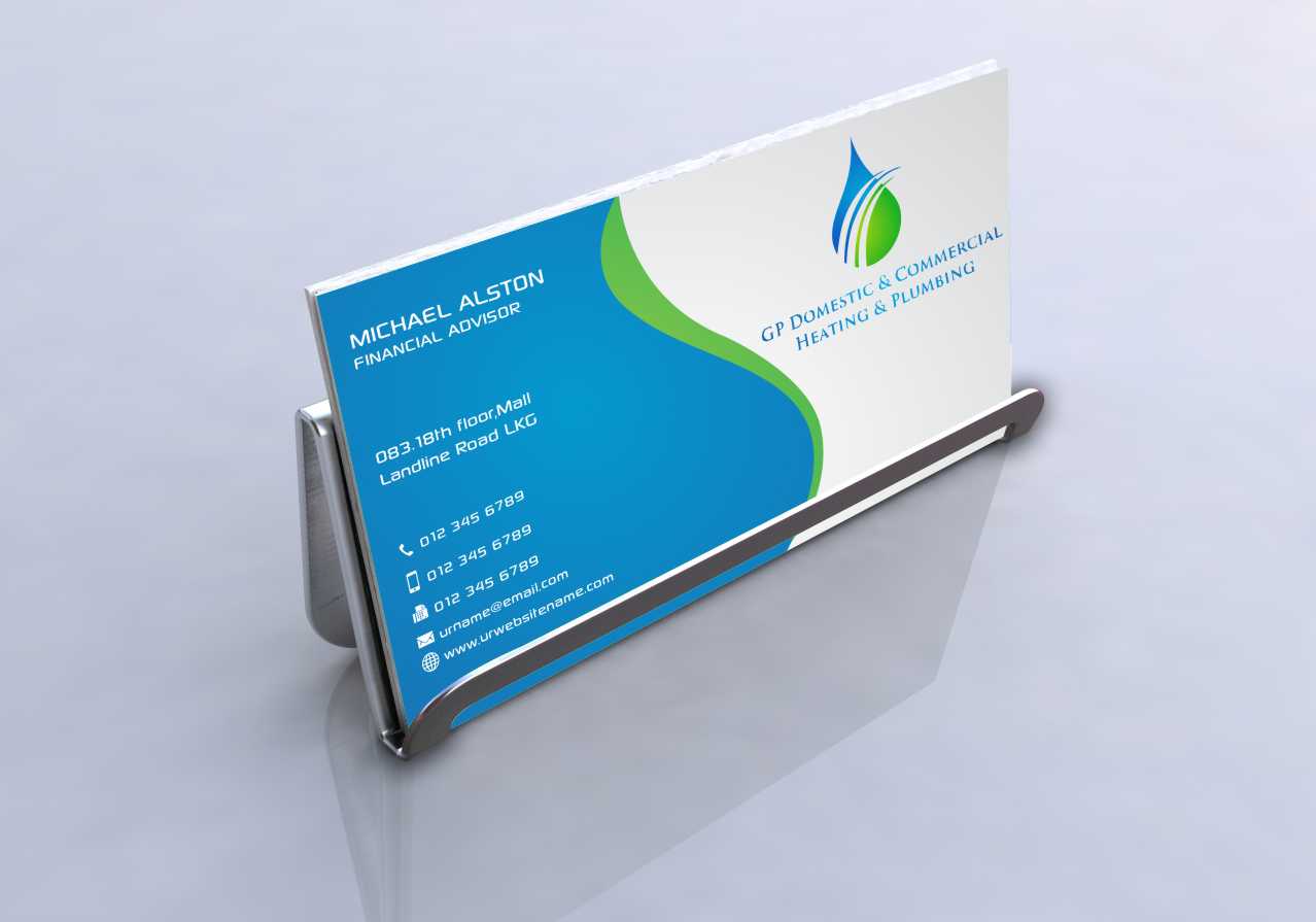 Business Card Design by szabist for GP Domestic Commercial Heating Plumbing | Design #4397058