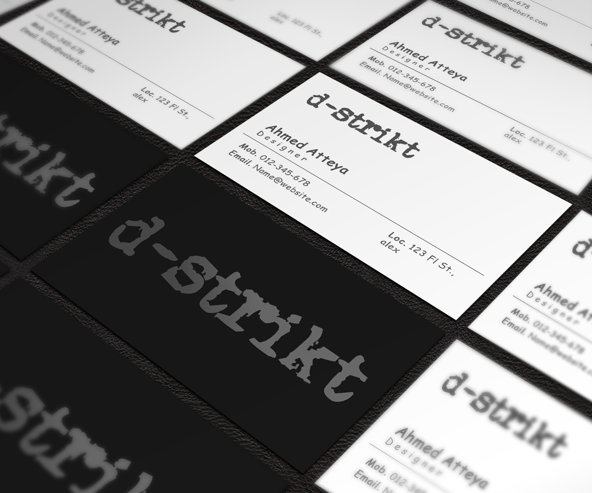 Business Card Design by a7mddz for this project | Design #4401463