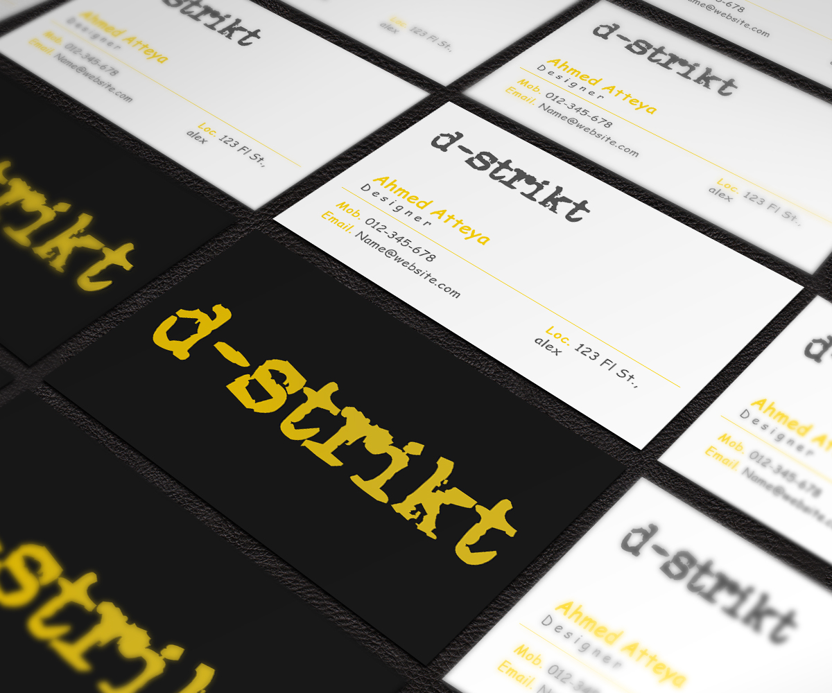 Business Card Design by a7mddz for this project | Design #4430171