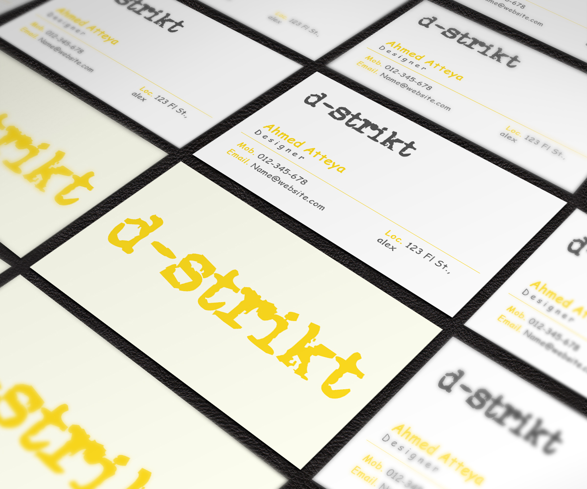 Business Card Design by a7mddz for this project | Design #4435906