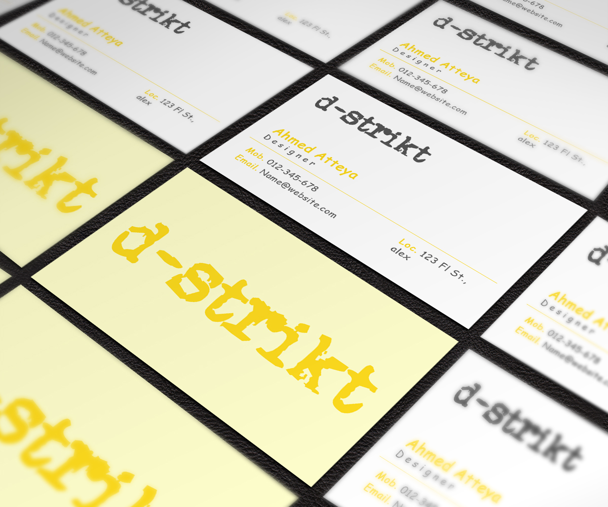 Business Card Design by a7mddz for this project | Design #4435919