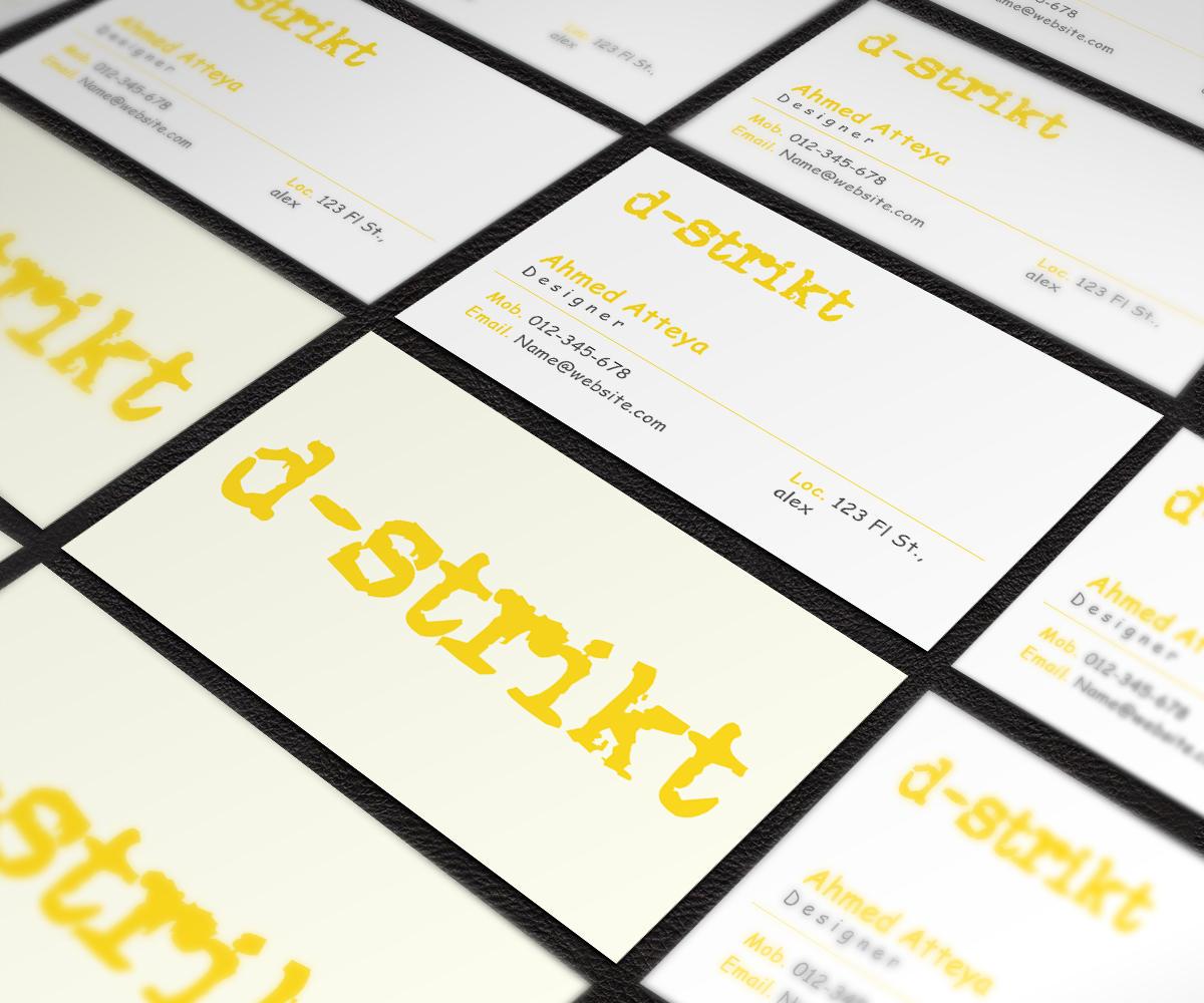 Business Card Design by a7mddz for this project | Design #4435975