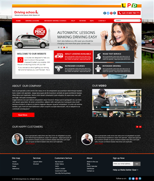 Fun and cool driving school | Design Wordpress par OM
