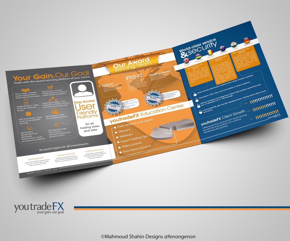 Brochure Design by Mahmoud Shahin for You Trade FX | Design #1259709