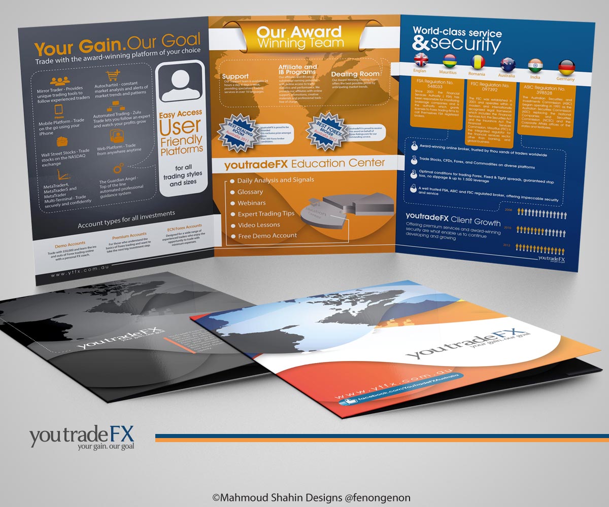 Brochure Design by Mahmoud Shahin for You Trade FX | Design #1259721
