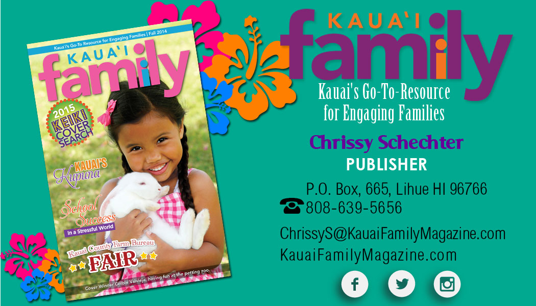 Business Card Design by Venus L. Penaflor for Kauai Family Magazine LLC. | Design #4402570