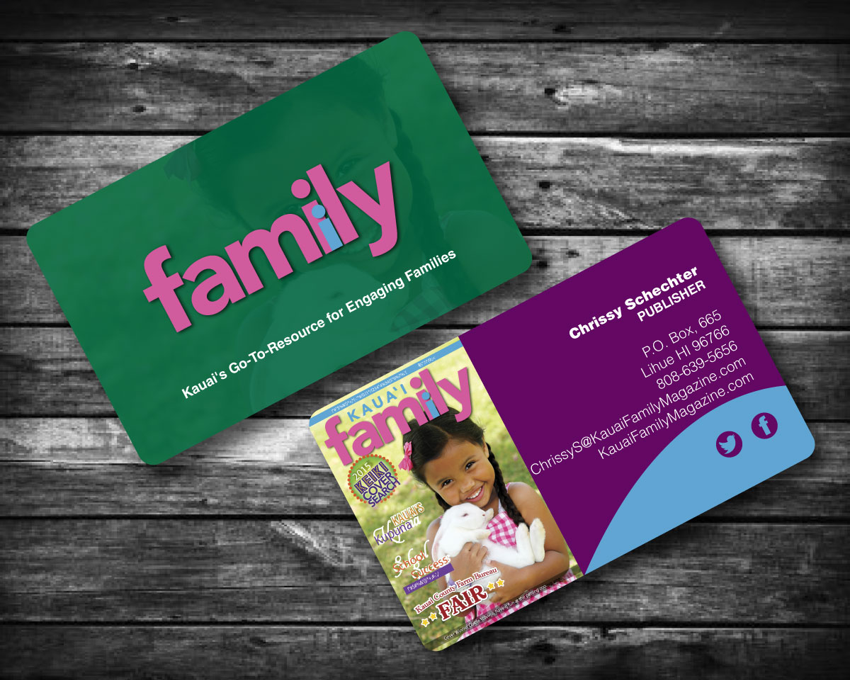 Design de Carte de Visite par Peter pour Kauai Family Magazine LLC. | Design #4417688