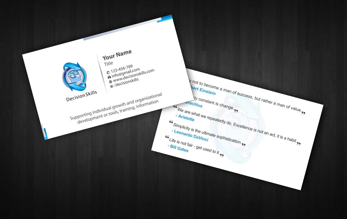 Design de Carte de Visite par Sbss pour DecisionSkills | Design #1262022