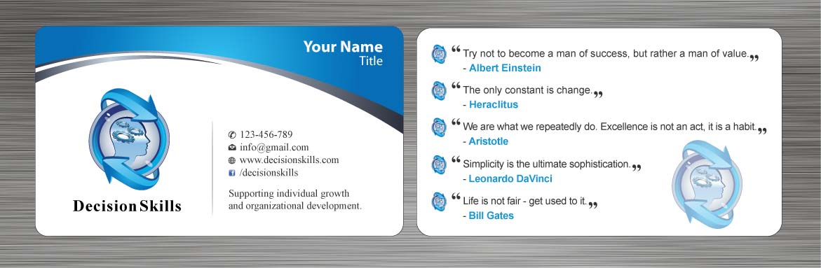 Diseño de Tarjeta de Presentación por Sbss para DecisionSkills | Diseño #1262124