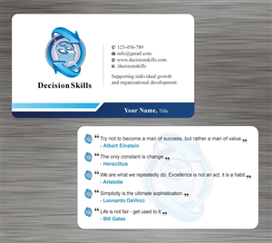 Design de Carte de Visite par Sbss pour DecisionSkills | Design : #1262125