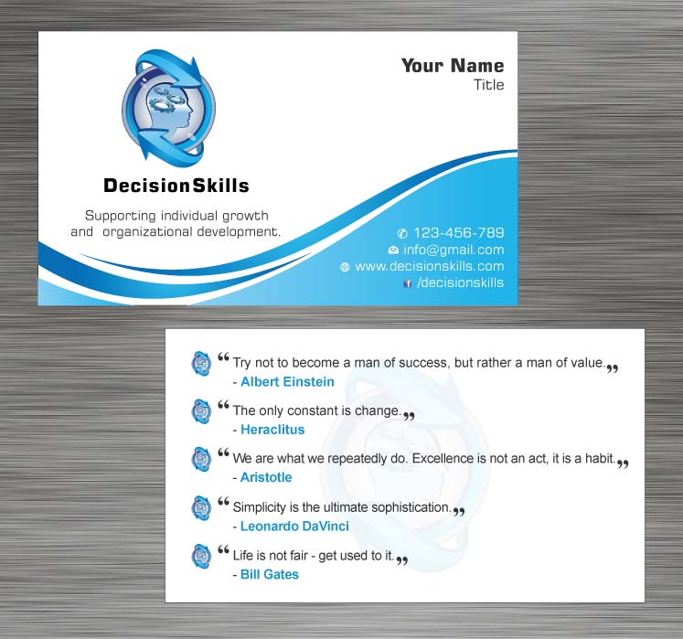 Visitenkarten-Design von Sbss für DecisionSkills | Design #1262136
