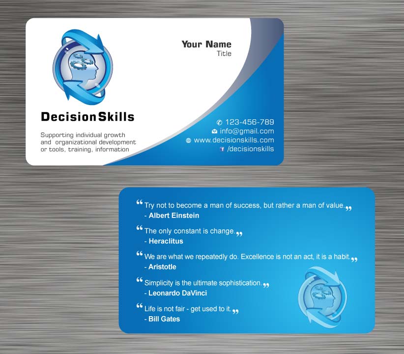 Visitenkarten-Design von Sbss für DecisionSkills | Design #1262137