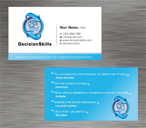 Visitenkarten-Design von Sbss für DecisionSkills | Design: #1262140