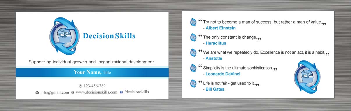 Visitenkarten-Design von Sbss für DecisionSkills | Design #1262142