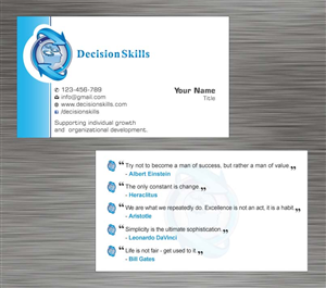Visitenkarten-Design von Sbss für DecisionSkills | Design: #1262144