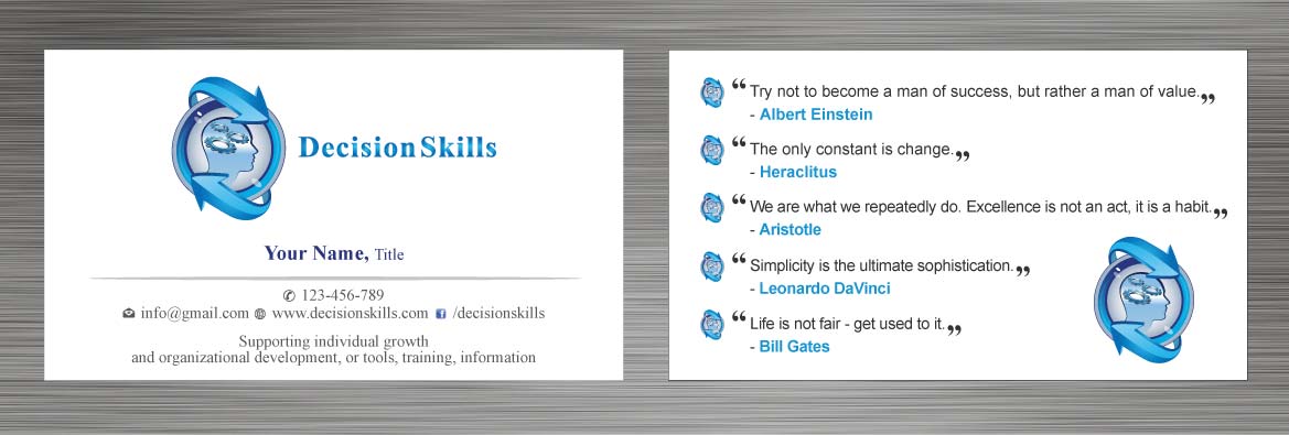 Visitenkarten-Design von Sbss für DecisionSkills | Design #1262147