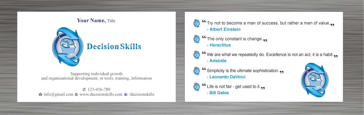 Visitenkarten-Design von Sbss für DecisionSkills | Design #1262149