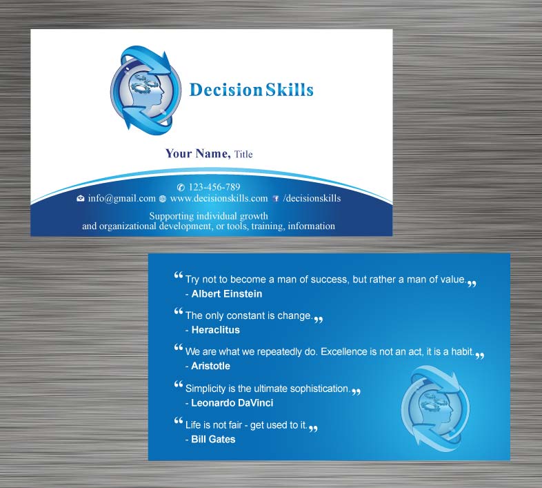 Visitenkarten-Design von Sbss für DecisionSkills | Design #1262152