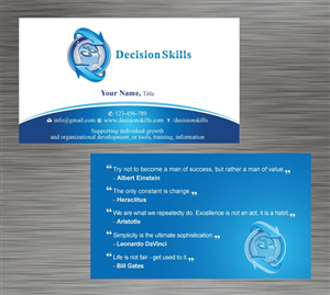 Visitenkarten-Design von Sbss für DecisionSkills | Design: #1262152