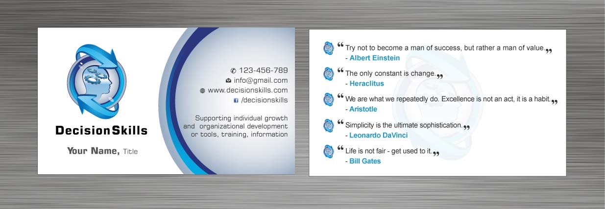 Visitenkarten-Design von Sbss für DecisionSkills | Design #1262159