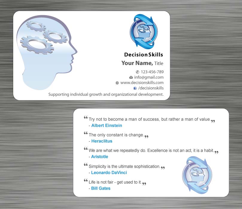 Visitenkarten-Design von Sbss für DecisionSkills | Design #1262166