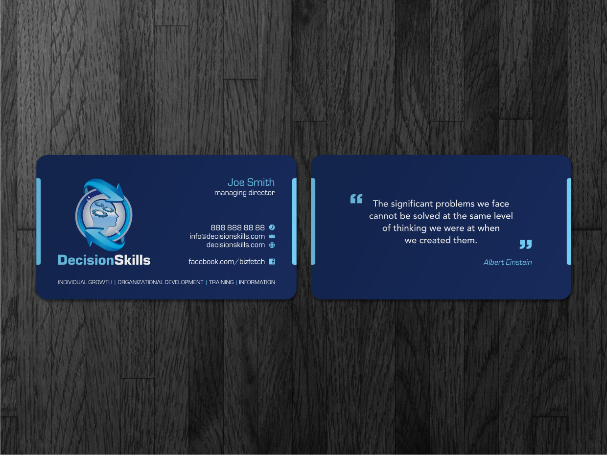 Business Card Design by Atvento Graphics for DecisionSkills | Design #1272338