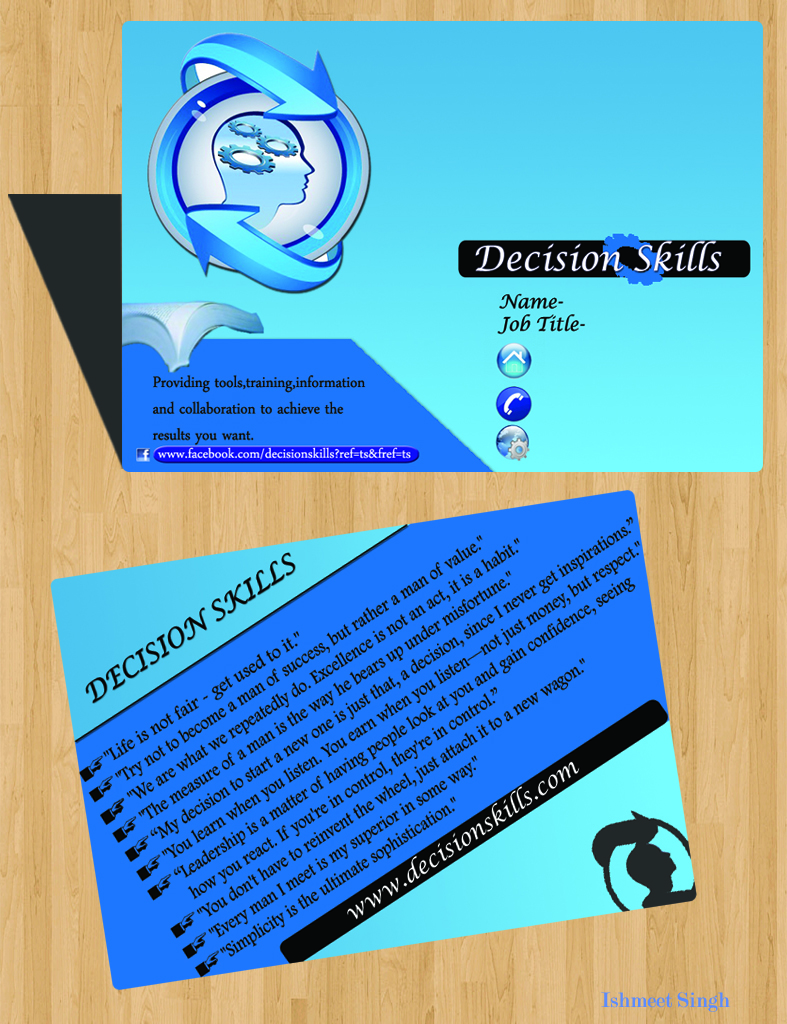 Business Card Design by Ishmeet for DecisionSkills | Design #1270434